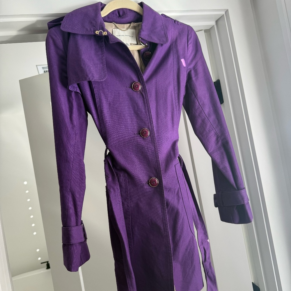Banana Republic Purple Trench Coat – XS